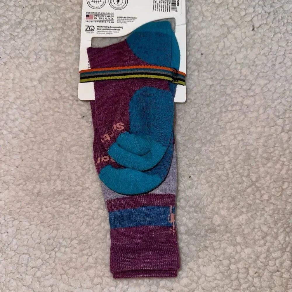 Smartwool Kids Medium Wintersport Ski Socks NWT Meadow Mauve Color